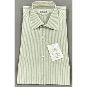 Charvet Shirt Mens 16 40.5 Long Green Stripe French Cuff Long Sleeve Dress NWT